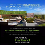 Oasis for meditation on the roof top duplexes with your own Sky Garden at Sobha Hartland, Dubai Water Canal